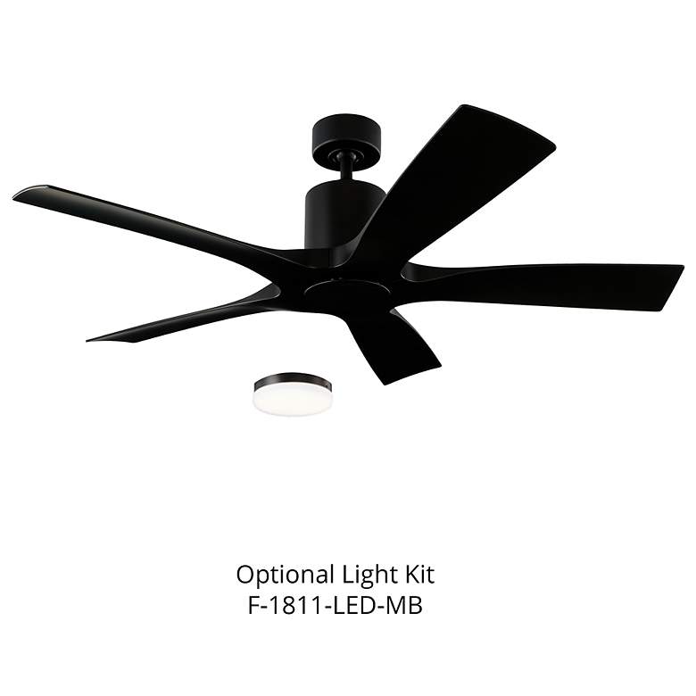 Image 4 54 inch Modern Forms Aviator Matte Black Smart Indoor-Outdoor Ceiling Fan more views