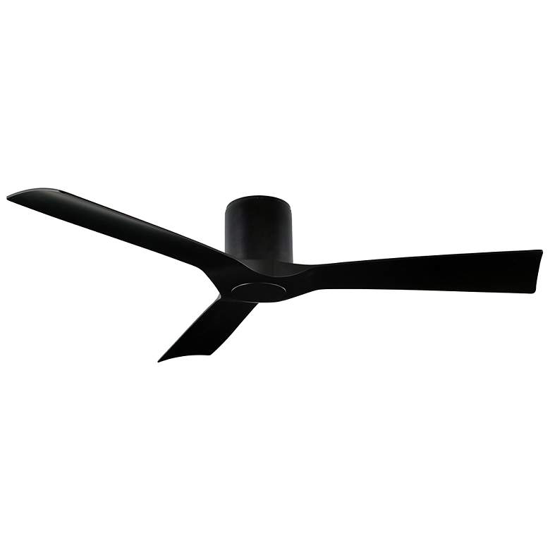 Image 2 54" Modern Forms Aviator Wet Rated Matte Black Hugger Smart Fan