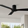 54" Modern Forms Aviator Wet Rated Matte Black Hugger Smart Fan