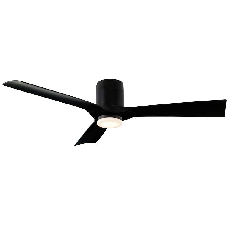Image 5 54" Modern Forms Aviator Wet Rated Matte Black Hugger Smart Fan more views