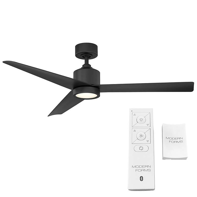 Image 7 54 inch Modern Forms Lotus Matte Black 2700K LED Smart Ceiling Fan more views
