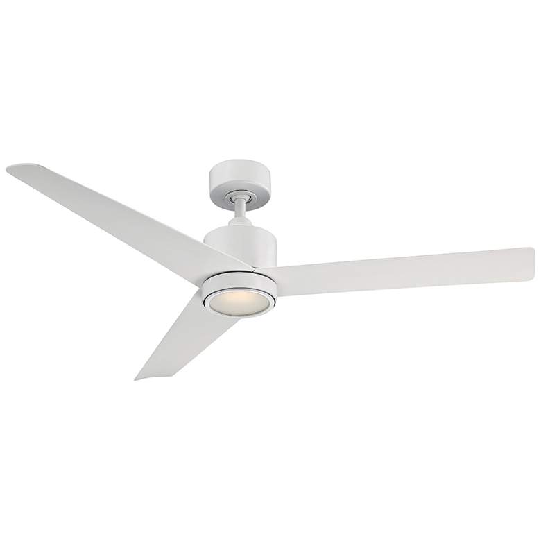 Image 2 54 inch Modern Forms Lotus Matte White LED Wet Rated Smart Ceiling Fan