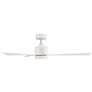 54" Modern Forms Lotus Matte White LED Wet Rated Smart Ceiling Fan