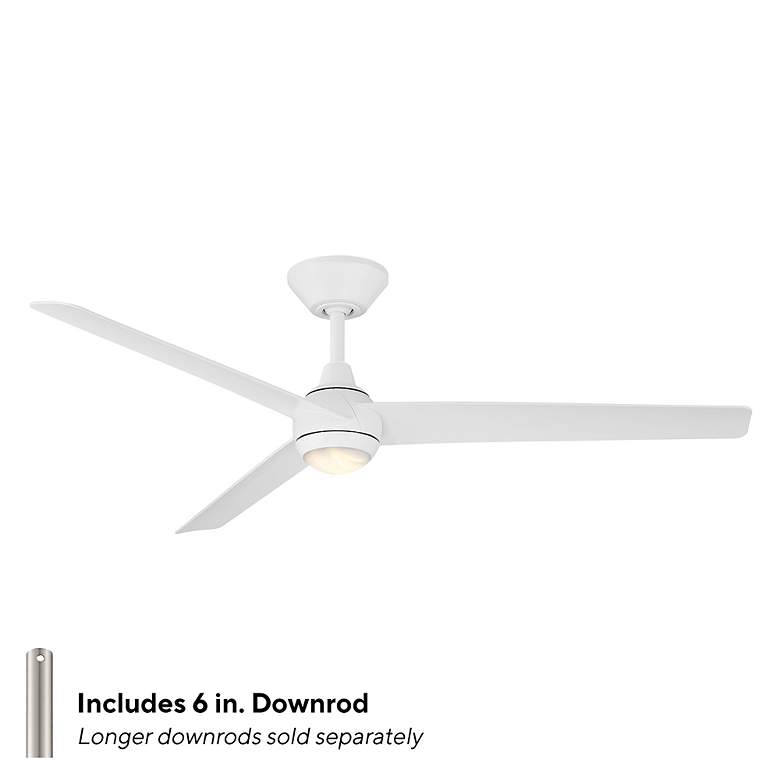 Image 5 54" Modern Forms Pisces Matte White LED Smart Ceiling Fan more views