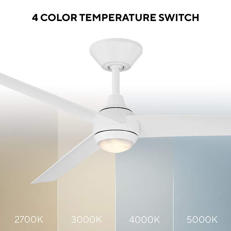 Image 6 54" Modern Forms Pisces Matte White LED Smart Ceiling Fan more views