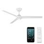 7_54" Modern Forms Pisces Matte White LED Smart Ceiling Fan more views