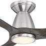 54" Modern Forms Skylark Brushed Nickel 2700K LED Smart Ceiling Fan