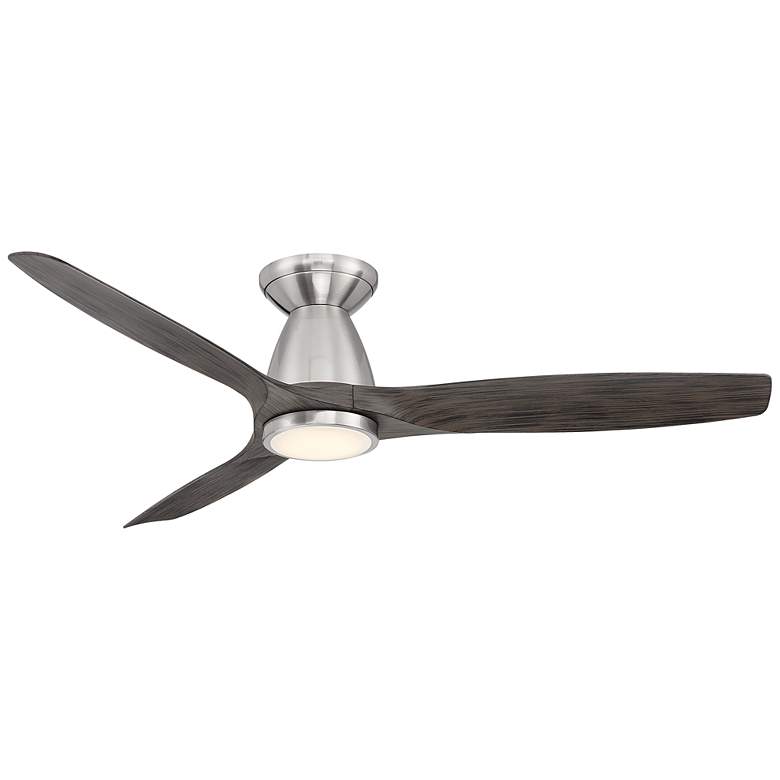 Image 2 54 inch Modern Forms Skylark Brushed Nickel 3-Blade Hugger Smart Fan