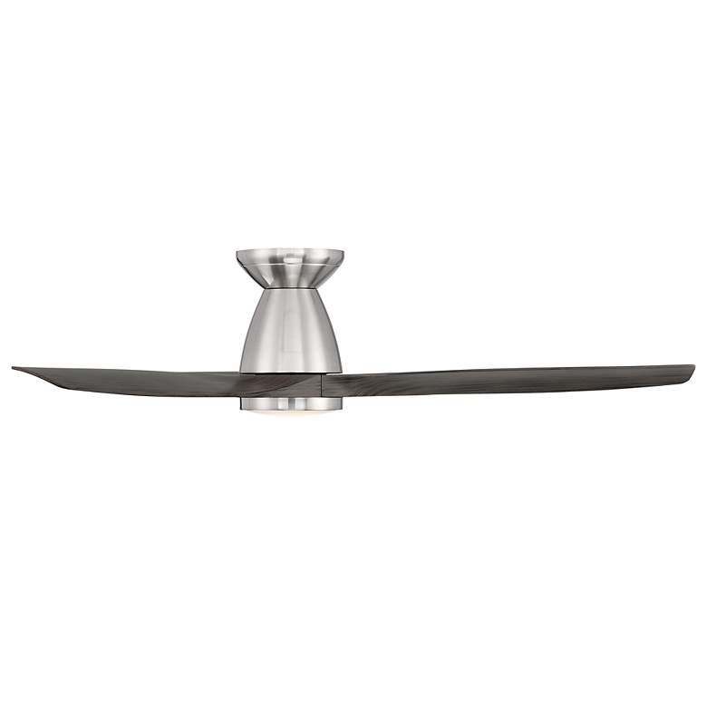 Image 3 54" Modern Forms Skylark Brushed Nickel 3-Blade Hugger Smart Fan more views