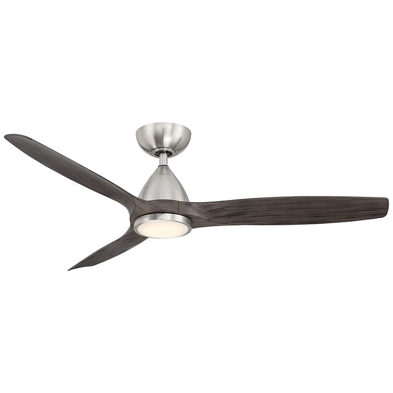 Image 1 54" Modern Forms Skylark Brushed Nickel 3000K LED Smart Ceiling Fan