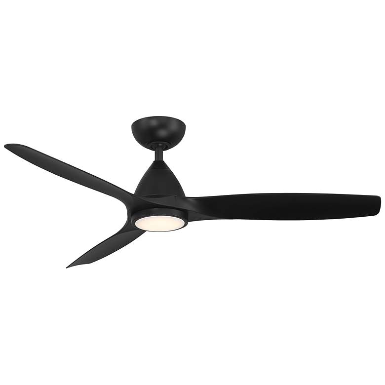 Image 1 54" Modern Forms Skylark Matte Black 3000K LED Smart Ceiling Fan