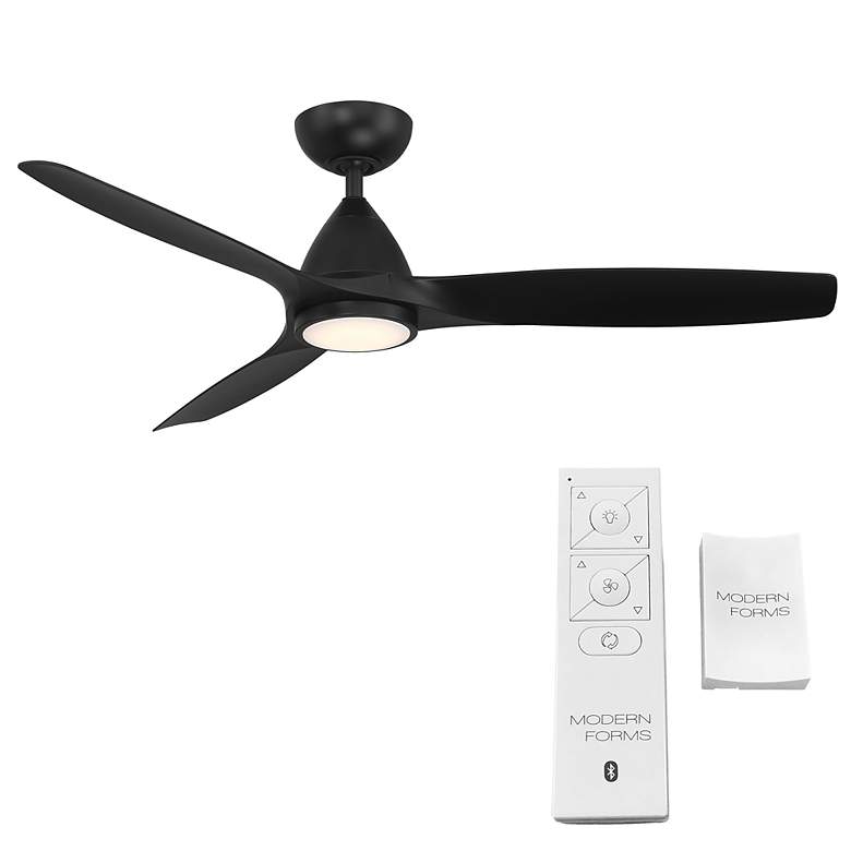 Image 5 54" Modern Forms Skylark Matte Black 3000K LED Smart Ceiling Fan more views