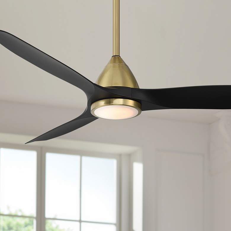 Image 2 54 inch Modern Forms Skylark Soft Brass 3000K LED Smart Ceiling Fan