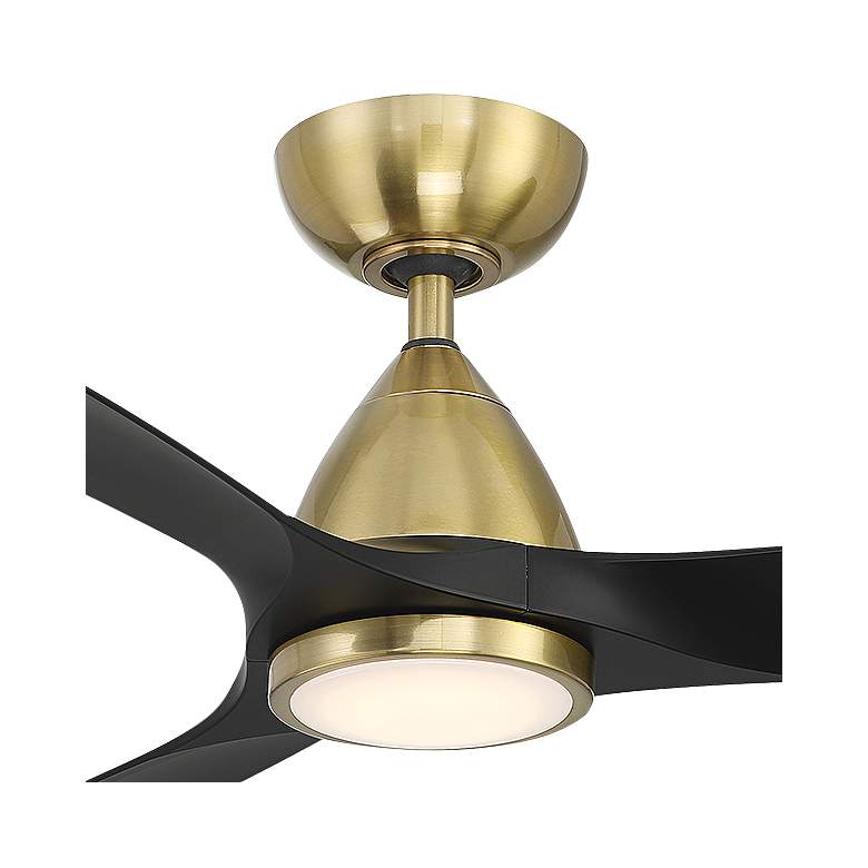 Image 4 54" Modern Forms Skylark Soft Brass 3000K LED Smart Ceiling Fan more views