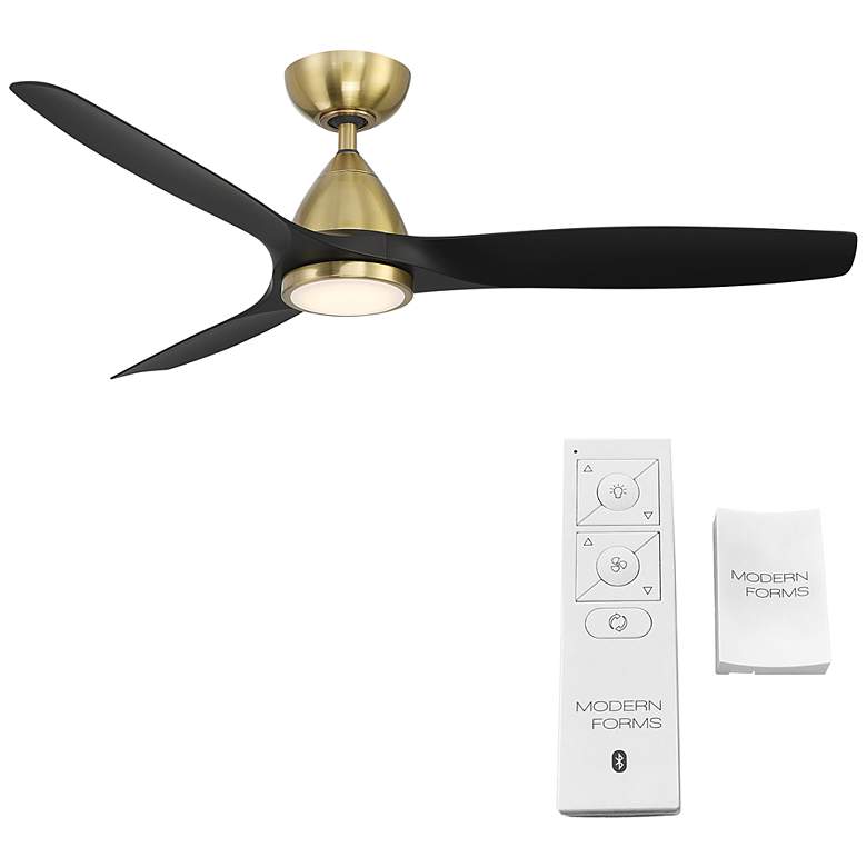 Image 7 54 inch Modern Forms Skylark Soft Brass 3000K LED Smart Ceiling Fan more views