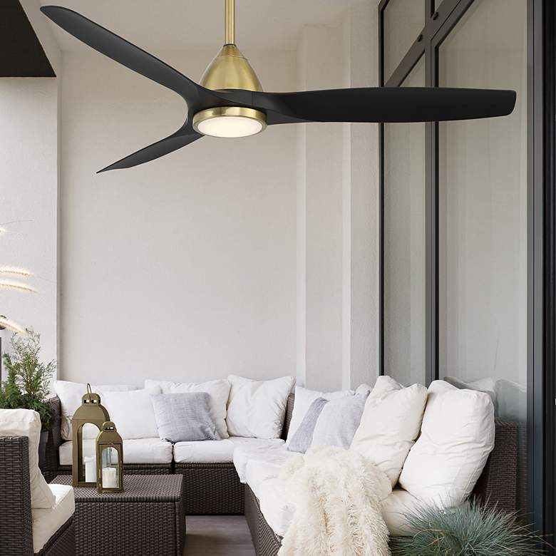 Image 7 54" Modern Forms Skylark Soft Brass 3000K LED Smart Ceiling Fan more views