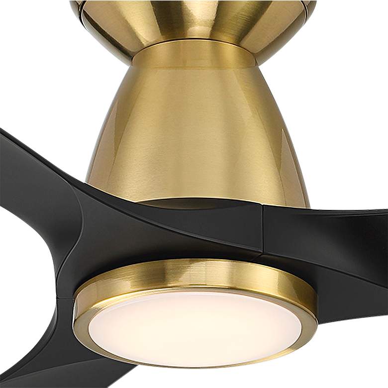 Image 3 54" Modern Forms Skylark Soft Brass Wet Rated LED Hugger Smart Fan more views