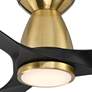 54" Modern Forms Skylark Soft Brass Wet Rated LED Hugger Smart Fan