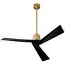 1_54" Oxygen Dynamo Brass and Black Damp Ceiling Fan with Wall Control