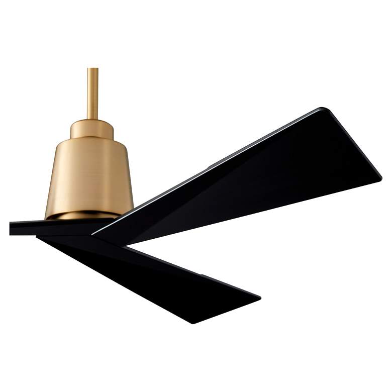 Image 3 54" Oxygen Dynamo Brass and Black Damp Ceiling Fan with Wall Control more views