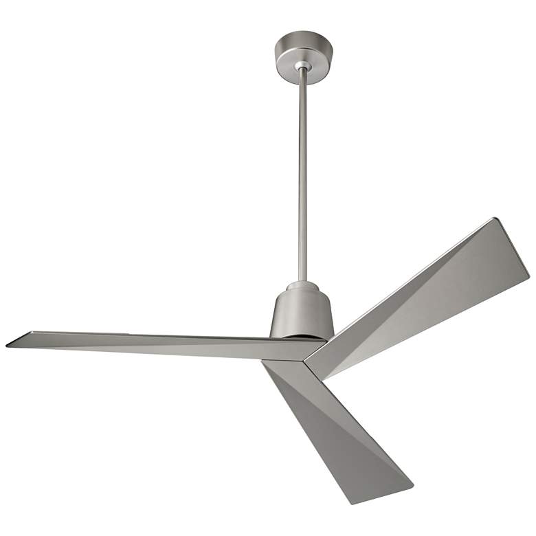 Image 1 54" Oxygen Dynamo Nickel and Silver Damp Ceiling Fan with Wall Control