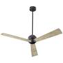 54" Oxygen Rondure Black Damp Rated Ceiling Fan with Wall Control