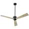 54" Oxygen Rondure Black Damp Rated Ceiling Fan with Wall Control