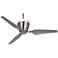 54" Possini Euro Beretta Brushed Steel Ceiling Fan and Light