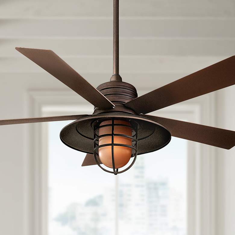 Image 1 54" Rainman Oil Rubbed Bronze Ceiling Fan