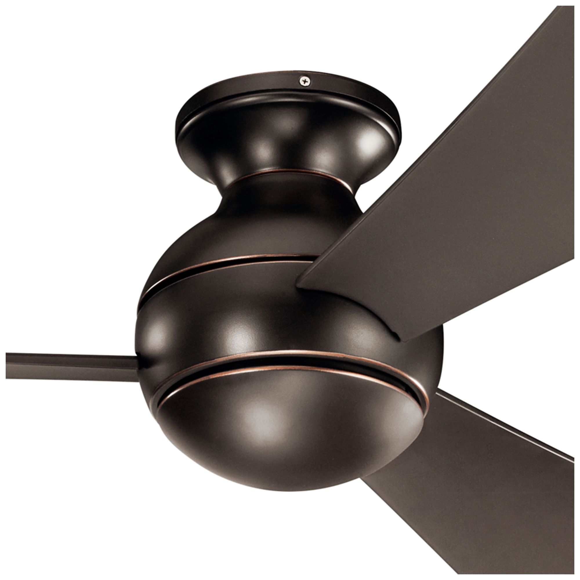 Image 5 54" Sola Olde Bronze Wet LED Hugger Ceiling Fan with Wall Control more views