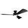 54" Sola Satin Black Wet Rated LED Hugger Fan with Wall Control