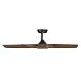 3_54" Swirl 5 Black LED Ceiling Fan with Distressed Koa Blades more views