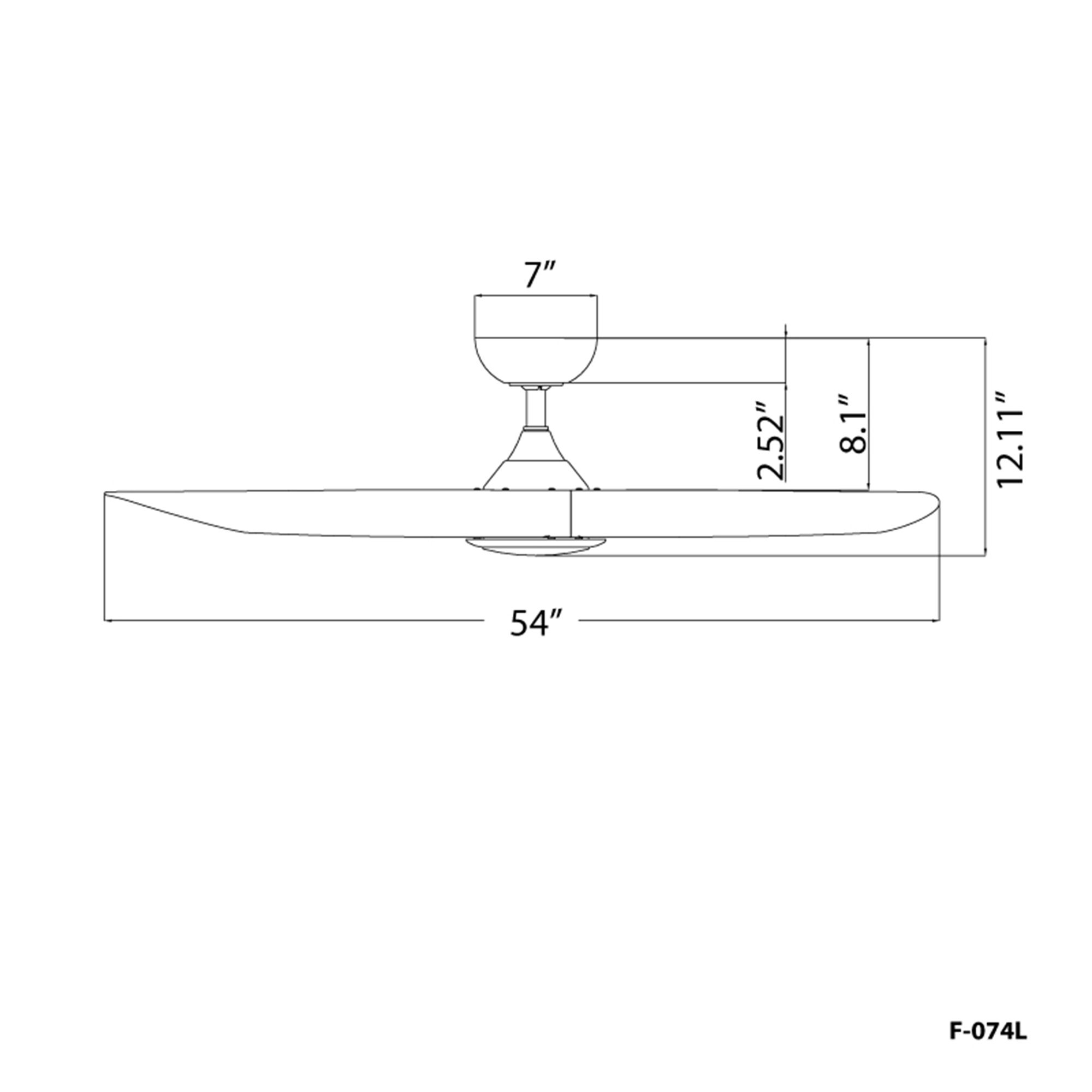 54" Swirl Matte White CCT LED Smart Ceiling Fan