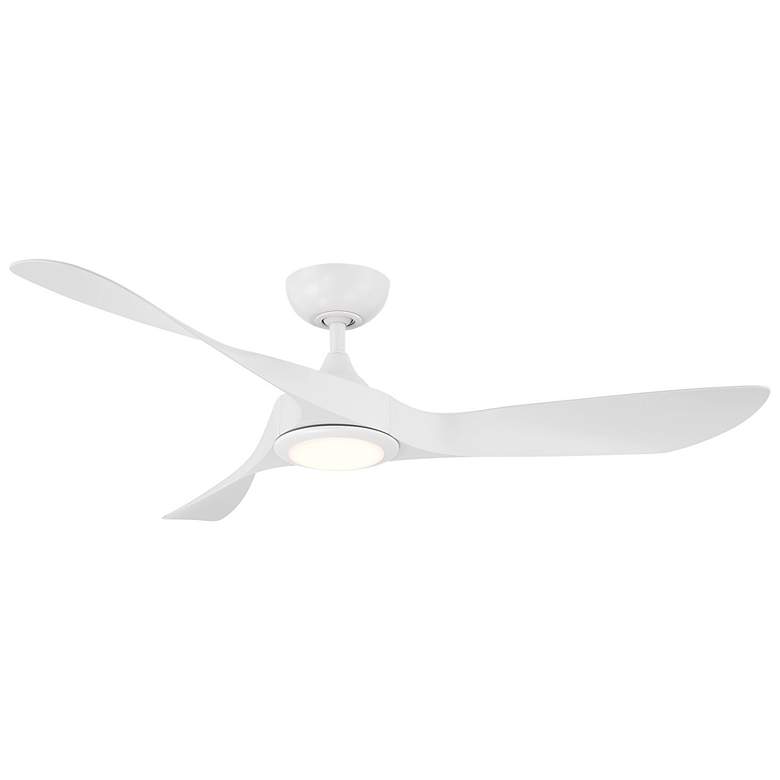 Image 1 54" Swirl Matte White LED Smart Ceiling Fan