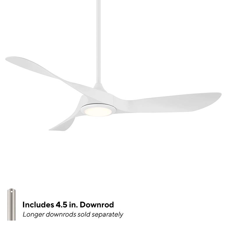 Image 5 54" Swirl Matte White LED Smart Ceiling Fan more views