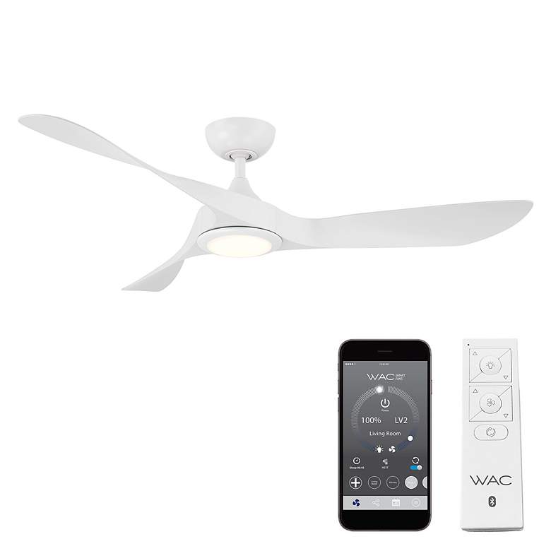 Image 6 54" Swirl Matte White LED Smart Ceiling Fan more views