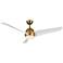 54" Thalia Brushed Gold LED Ceiling Fan with White Blades