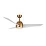 3_54" Thalia Brushed Gold LED Ceiling Fan with White Blades more views