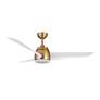 4_54" Thalia Brushed Gold LED Ceiling Fan with White Blades more views
