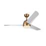 5_54" Thalia Brushed Gold LED Ceiling Fan with White Blades more views
