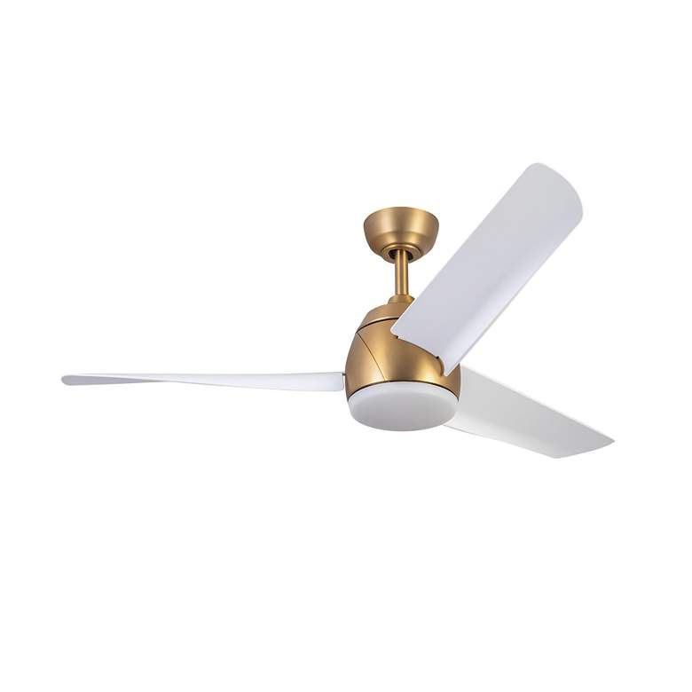 Image 6 54" Thalia Brushed Gold LED Ceiling Fan with White Blades more views
