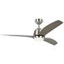 1_54" Visual Comfort Avila Steel Damp Rated LED Ceiling Fan with Remote