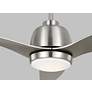 3_54" Visual Comfort Avila Steel Damp Rated LED Ceiling Fan with Remote more views