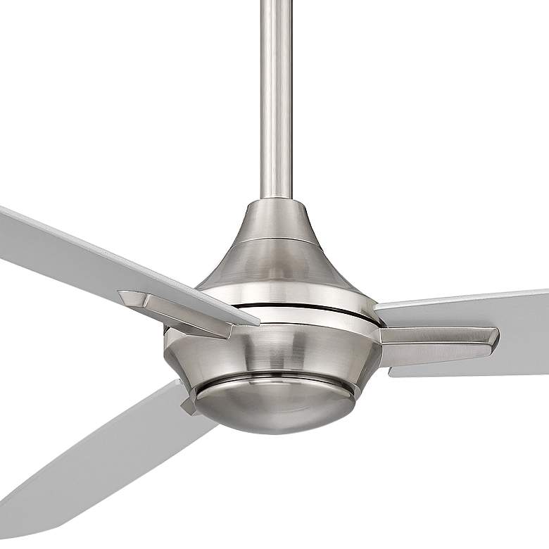 Image 2 54" WAC Blitzen Brushed Nickel Damp Smart Ceiling Fan with Remote more views