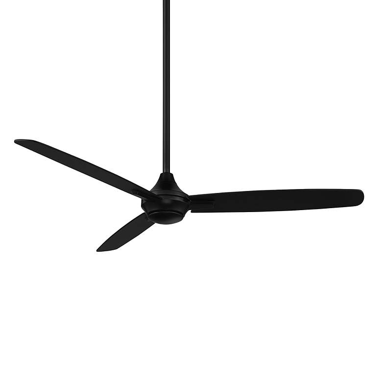 Image 2 54" WAC Blitzen Matte Black Damp Smart Ceiling Fan with Remote