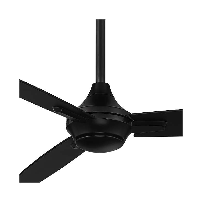 Image 3 54" WAC Blitzen Matte Black Damp Smart Ceiling Fan with Remote more views