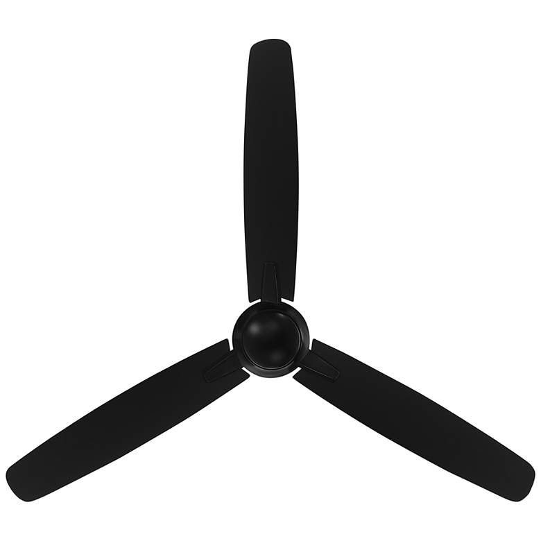 Image 5 54" WAC Blitzen Matte Black Damp Smart Ceiling Fan with Remote more views