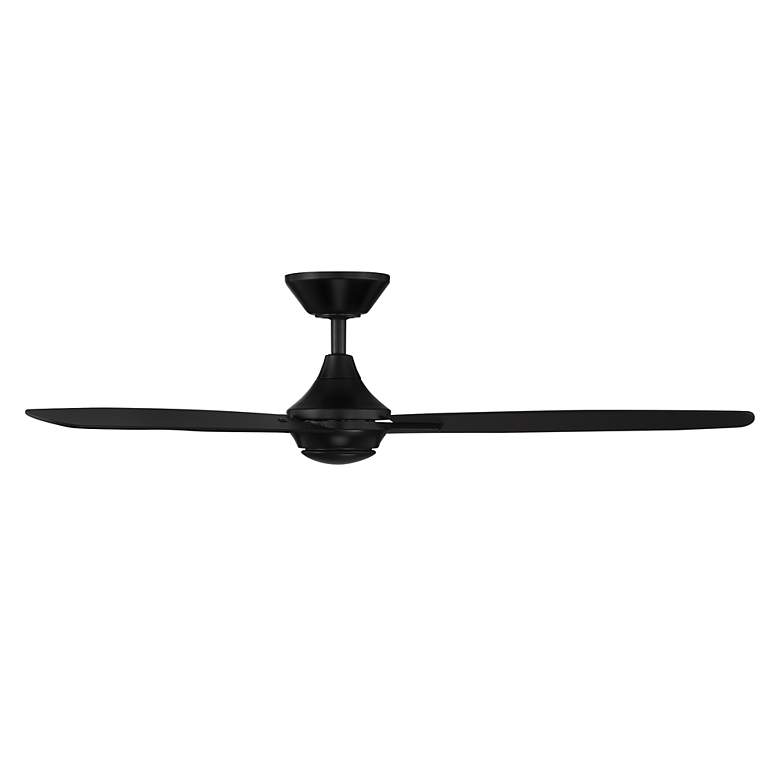 Image 6 54" WAC Blitzen Matte Black Damp Smart Ceiling Fan with Remote more views