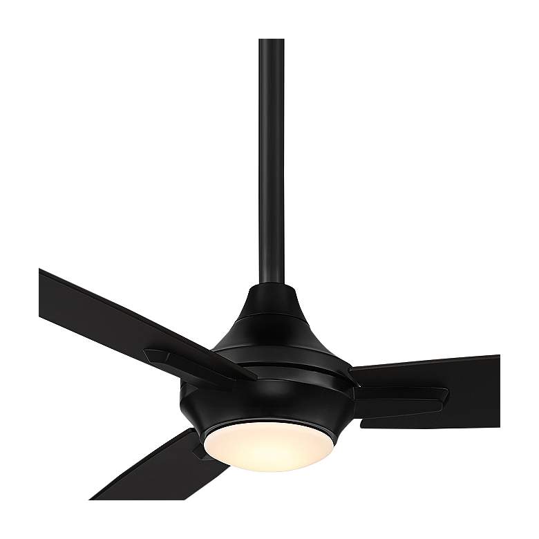 Image 2 54 inch WAC Blitzen Matte Black Damp Smart LED Ceiling Fan with Remote more views