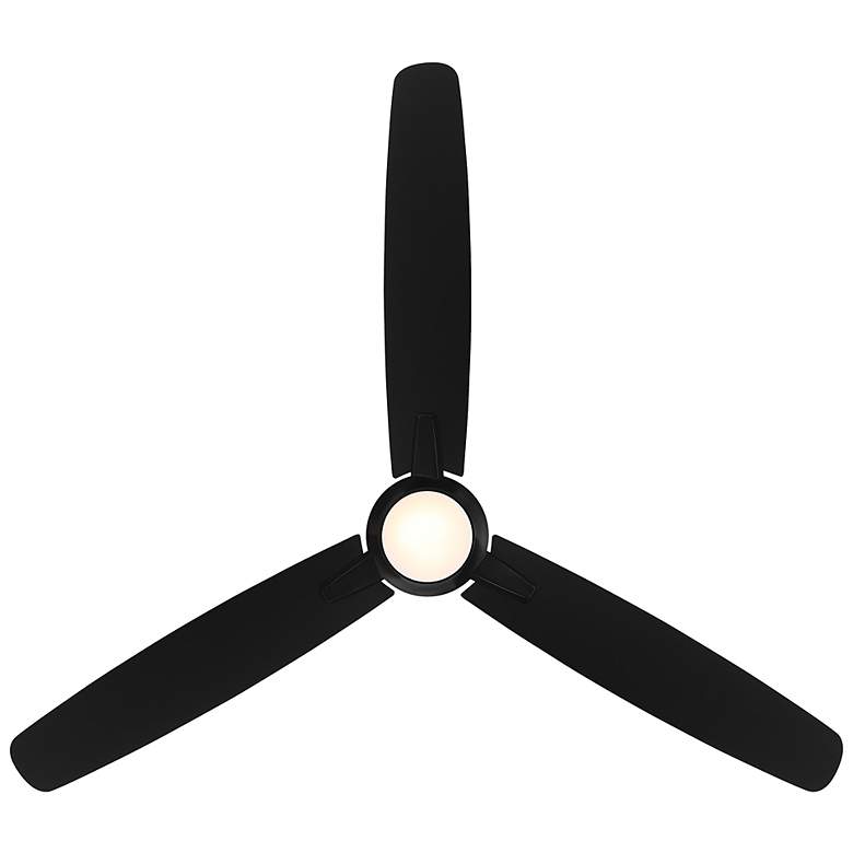 Image 5 54" WAC Blitzen Matte Black Damp Smart LED Ceiling Fan with Remote more views